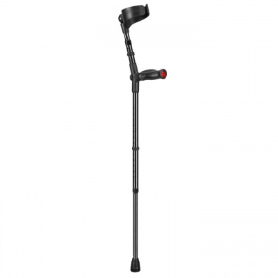 Ossenberg Black Closed-Cuff Comfort-Grip Double Adjustable Forearm Crutch (Right Hand)